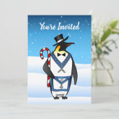 Masonic Lodge Kerst Feest Uitnodigingen (Staand voorkant)