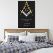 Masonic Lodge muur opknoping Canvas Afdruk (Insitu (Slaapkamer))