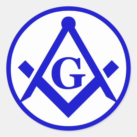 Masonic Lodge, NIET WATERDICHT Ronde Sticker (Voorkant)