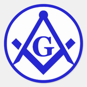 Masonic Lodge, NIET WATERPROOF Ronde Sticker