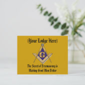 Masonic Lodge personaliseren Briefkaart (Staand voorkant)