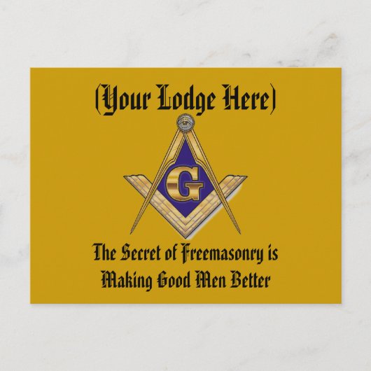 Masonic Lodge personaliseren Briefkaart (Voorkant)