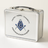 Masonic Lunchbox Blue Clean (Voorkant)
