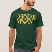 Masonic Made Man Square and Compass Freemason T-shirt (Voorkant)