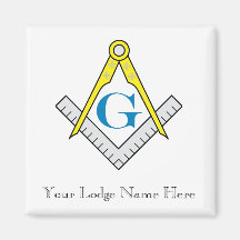 Masonic Magnet Pas Lodge Naam aan