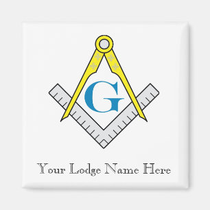 Masonic Magnet Pas Lodge Naam aan