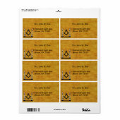 Masonic Mailing Label (Full Sheet)