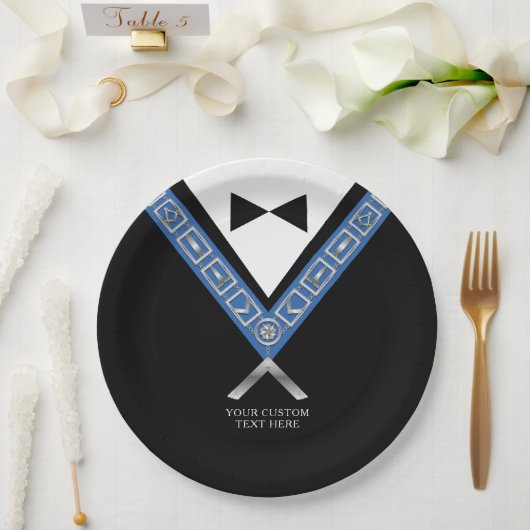 Masonic Masters Jewel Tux Sjabloon Freemason Papieren Bordje (Huwelijk)