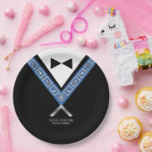 Masonic Masters Jewel Tux Sjabloon Freemason Papieren Bordje (Feest)