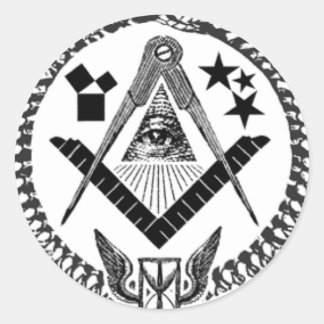 Masonic Memorabilia Ronde Sticker