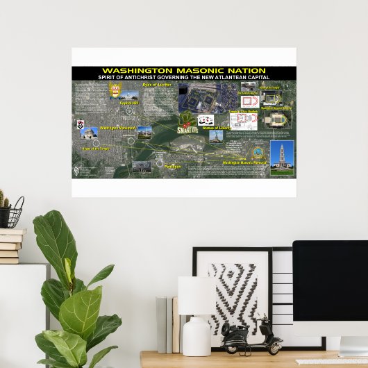 Masonic Memorial van Washington - 2 Poster (Thuiskantoor)