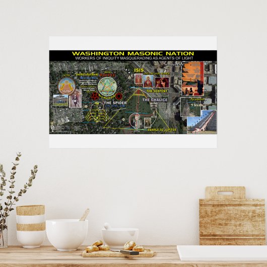 Masonic Memorial van Washington - 3 Poster (Keuken)