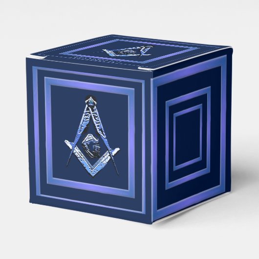 Masonic Minds (blauw) Bedankdoosjes (Voorkant Zijde)