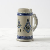 Masonic Minds (blauw) Bierpul (Voorkant rechts)