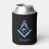 Masonic Minds (blauw) Blikjeskoeler (Blikje Voorkant)