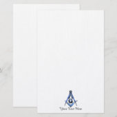 Masonic Minds (blauw) Briefpapier (Voorkant / Achterkant)