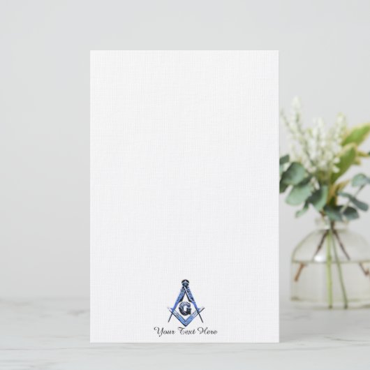 Masonic Minds (blauw) Briefpapier (Staand voorkant)