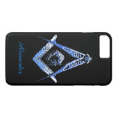 Masonic Minds (blauw) Case-Mate iPhone Case (Achterkant (Horizontaal))
