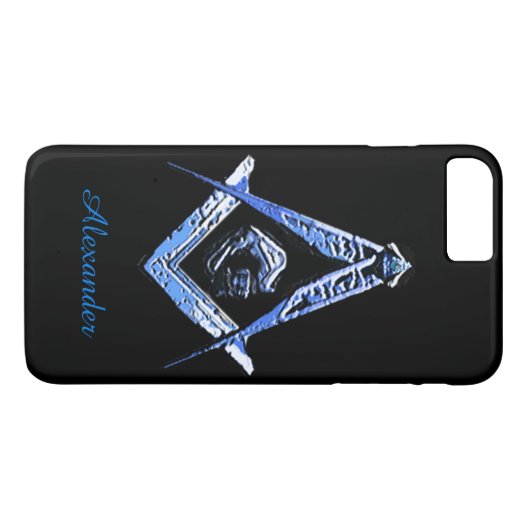 Masonic Minds (blauw) Case-Mate iPhone Case (Achterkant (Horizontaal))