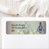 Masonic Minds (blauw) Etiket (Insitu)