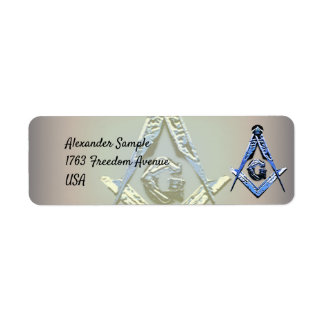 Masonic Minds (blauw) Etiket