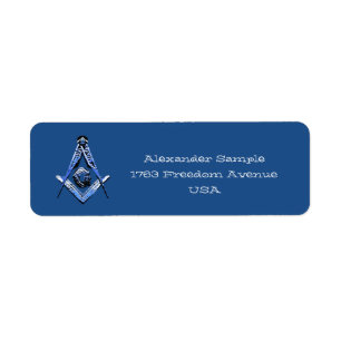 Masonic Minds (blauw) Etiket