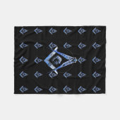 Masonic Minds (blauw) Fleece Deken (Voorkant (Horizontaal))