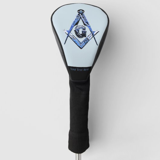 Masonic Minds (blauw) Golfheadcover (Voorkant)
