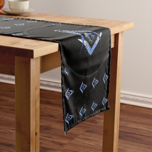 Masonic Minds (blauw) Korte Tafelloper (Voorbeeld)