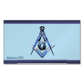 Masonic Minds (blauw) Magnetisch Visitekaartje (Voorkant)
