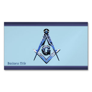 Masonic Minds (blauw) Magnetisch Visitekaartje