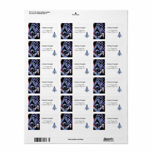 Masonic Minds (BLAUW)Nederland Etiket (Full Sheet)