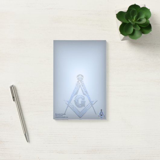 Masonic Minds (blauw) Post-it® Notes (Kantoor)