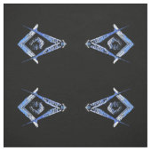 Masonic Minds (blauw) Stof (Swatch)