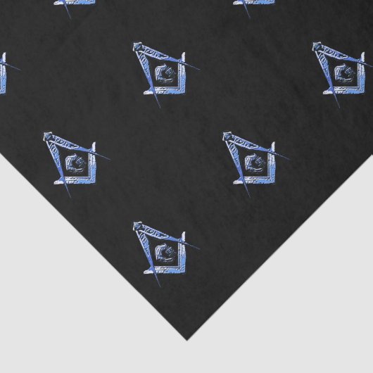 Masonic Minds (blauw) Tissuepapier (Detail)