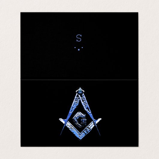 Masonic Minds (blauw) Visitekaartje (Buitenkant ongevouwen)