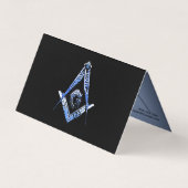 Masonic Minds (blauw) Visitekaartje (Voorkant)