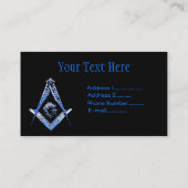 Masonic Minds (blauw) Visitekaartje (Achterkant)