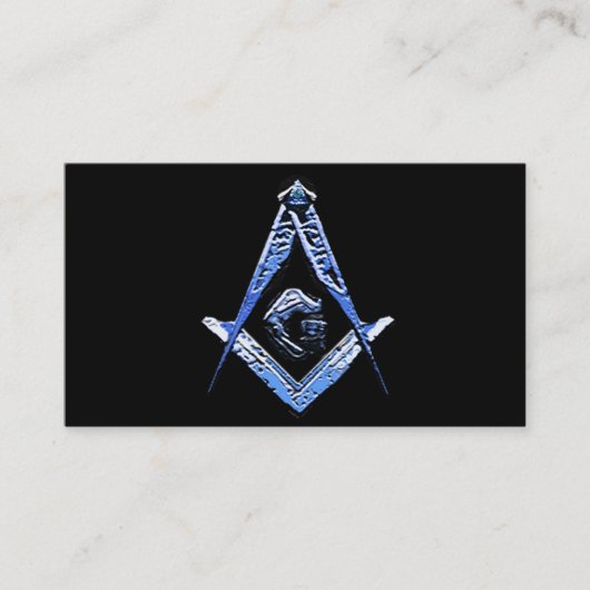 Masonic Minds (blauw) Visitekaartje (Voorkant)