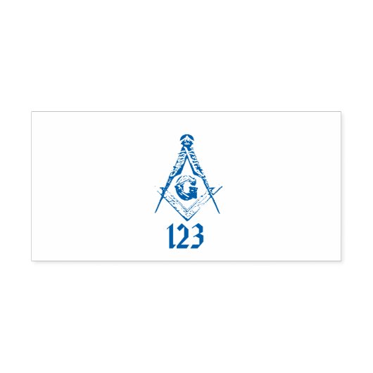 Masonic Minds (blauw) Zelfinktende Stempel (Design)