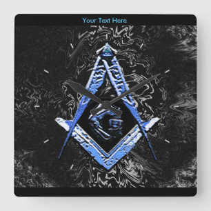 Masonic Minds (BlueSwish) Vierkante Klok