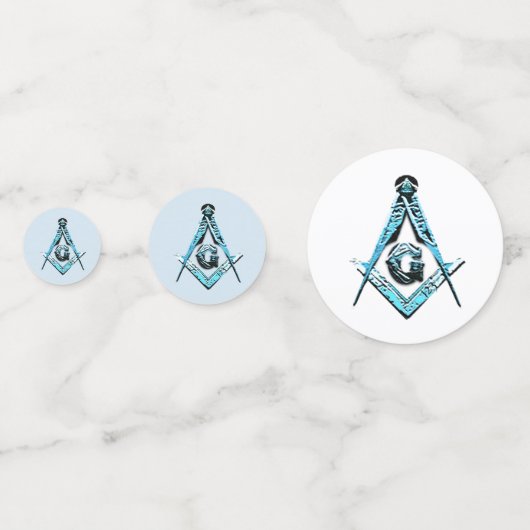 Masonic Minds (BrightBlue) Confetti (Achterkanten)