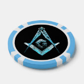 Masonic Minds (BrightBlue) Pokerchips (Enkel)