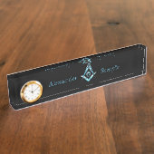 Masonic Minds (BrightLightBlue) Naambordje (Zijkant)