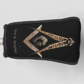 Masonic Minds (BrownishGold) Golf Head Hoesje Golfheadcover (Voorkant)