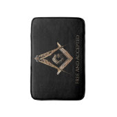 Masonic Minds (Bruinachtig goud) Badmat (Voorkant Verticaal)