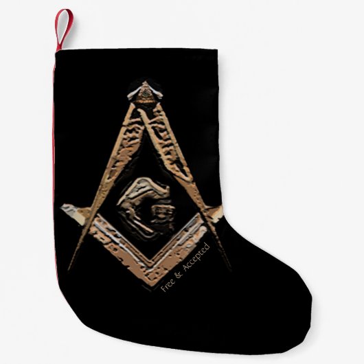 Masonic Minds (Bruinachtig goud) Kleine Kerstsok (Voorkant)