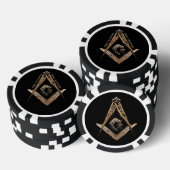 Masonic Minds (Bruinachtig goud) Poker Chips (Opstapeling)