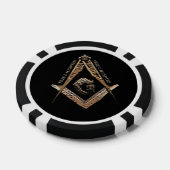 Masonic Minds (Bruinachtig goud) Poker Chips (Enkel)