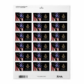 Masonic Minds (geelachtig) Etiket (Full Sheet)